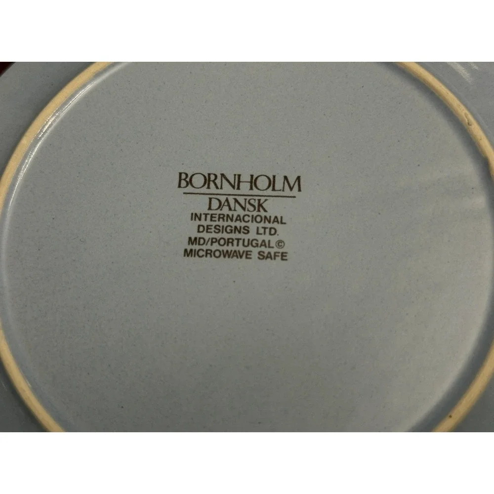 Vintage Dansk Bornholm Blue Bowls Set of 4 Portugal Stoneware Mid Century Modern